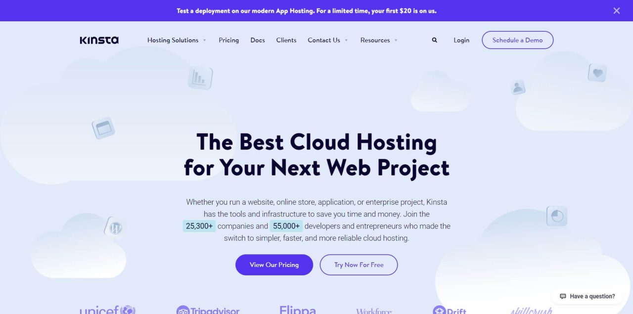 Kinsta- Cloud Hosting for All Your Web Projects