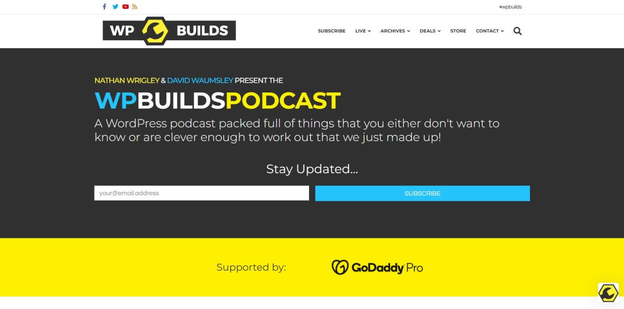 WP Builds WordPress Network - podcasts, news, lives, giveaways, deals and more